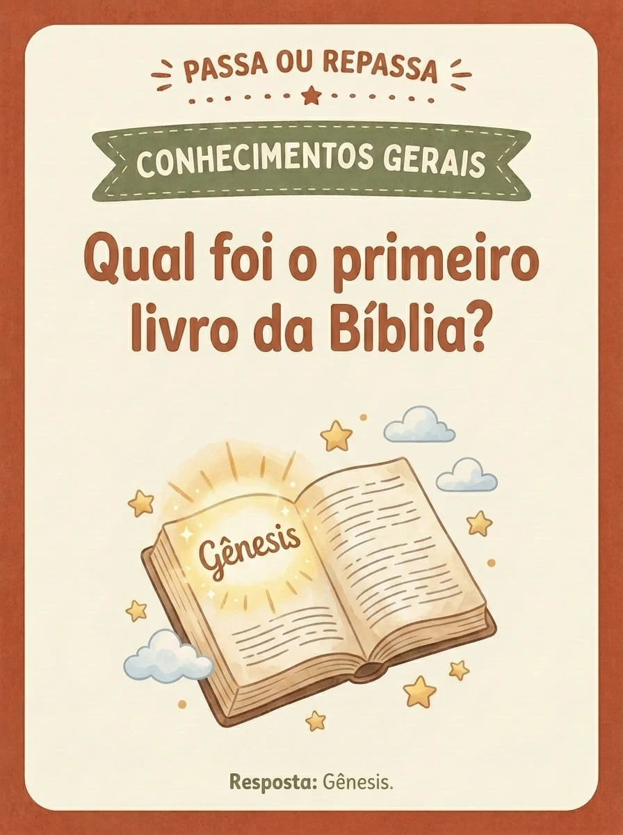 Cartão bíblico 6 do Passa ou Repassa Bíblico