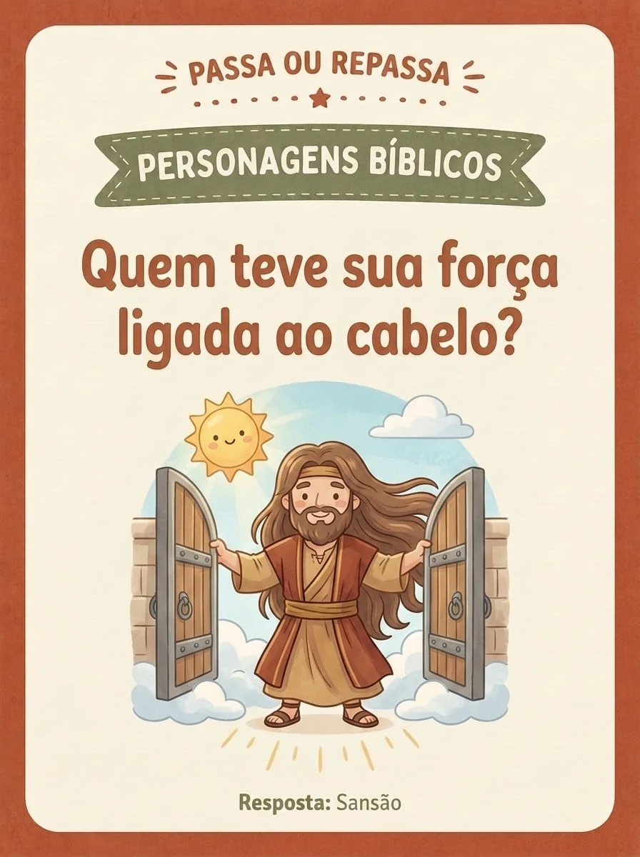 Cartão bíblico 9 do Passa ou Repassa Bíblico